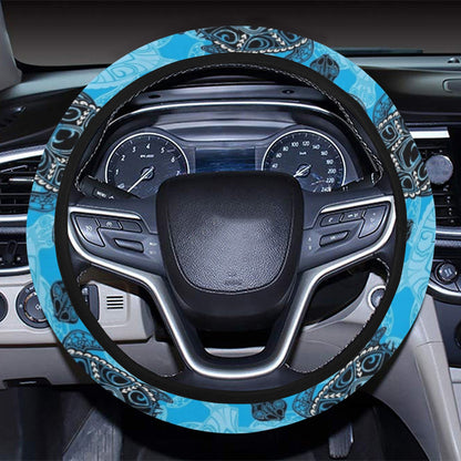 Tribal Pattern Print Design LKS307 Steering Wheel Cover with Elastic Edge
