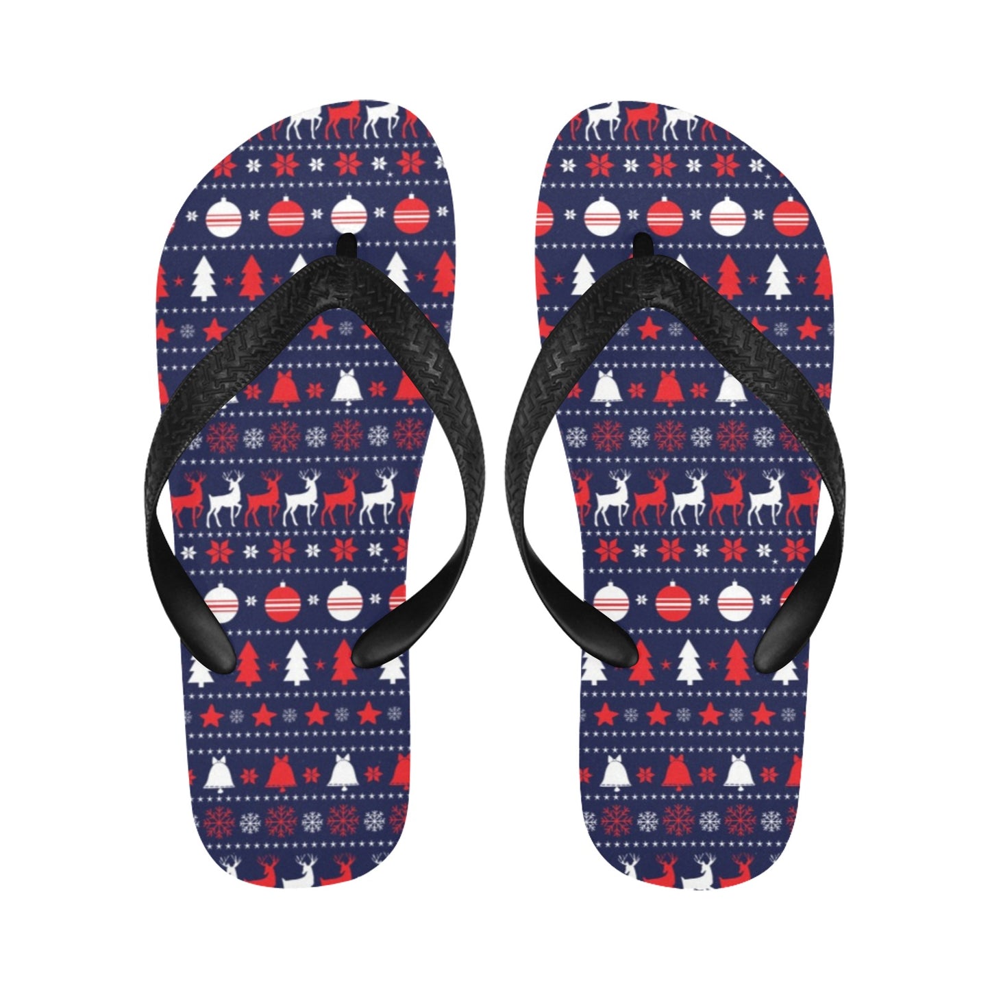 Reindeer Print Design LKS404 Flip Flops