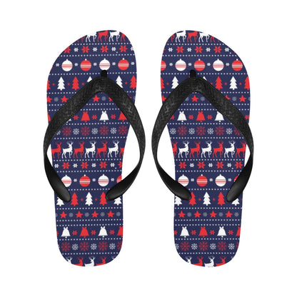 Reindeer Print Design LKS404 Flip Flops
