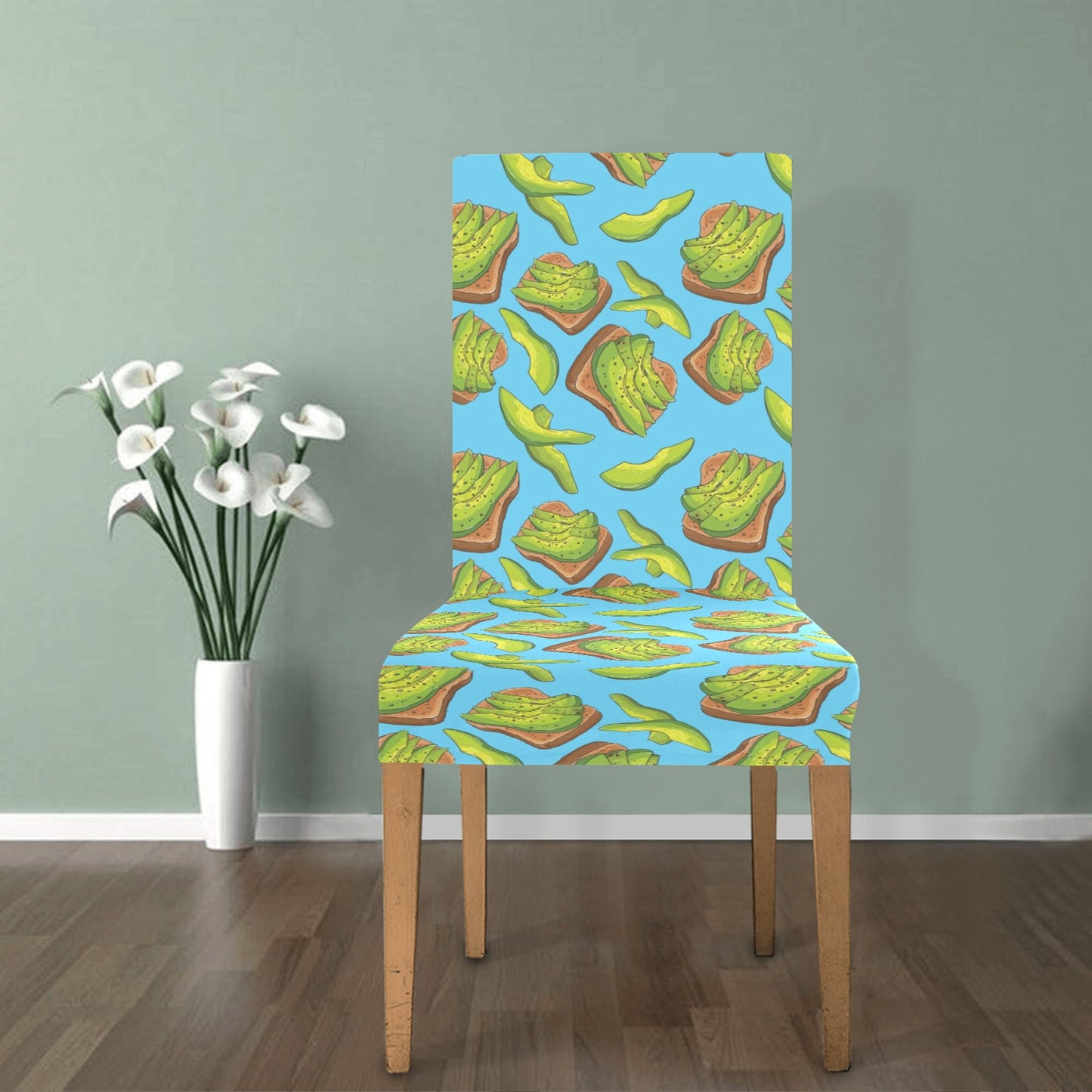 Sandwich Avocado Print Design LKS306 Dining Chair Slipcover