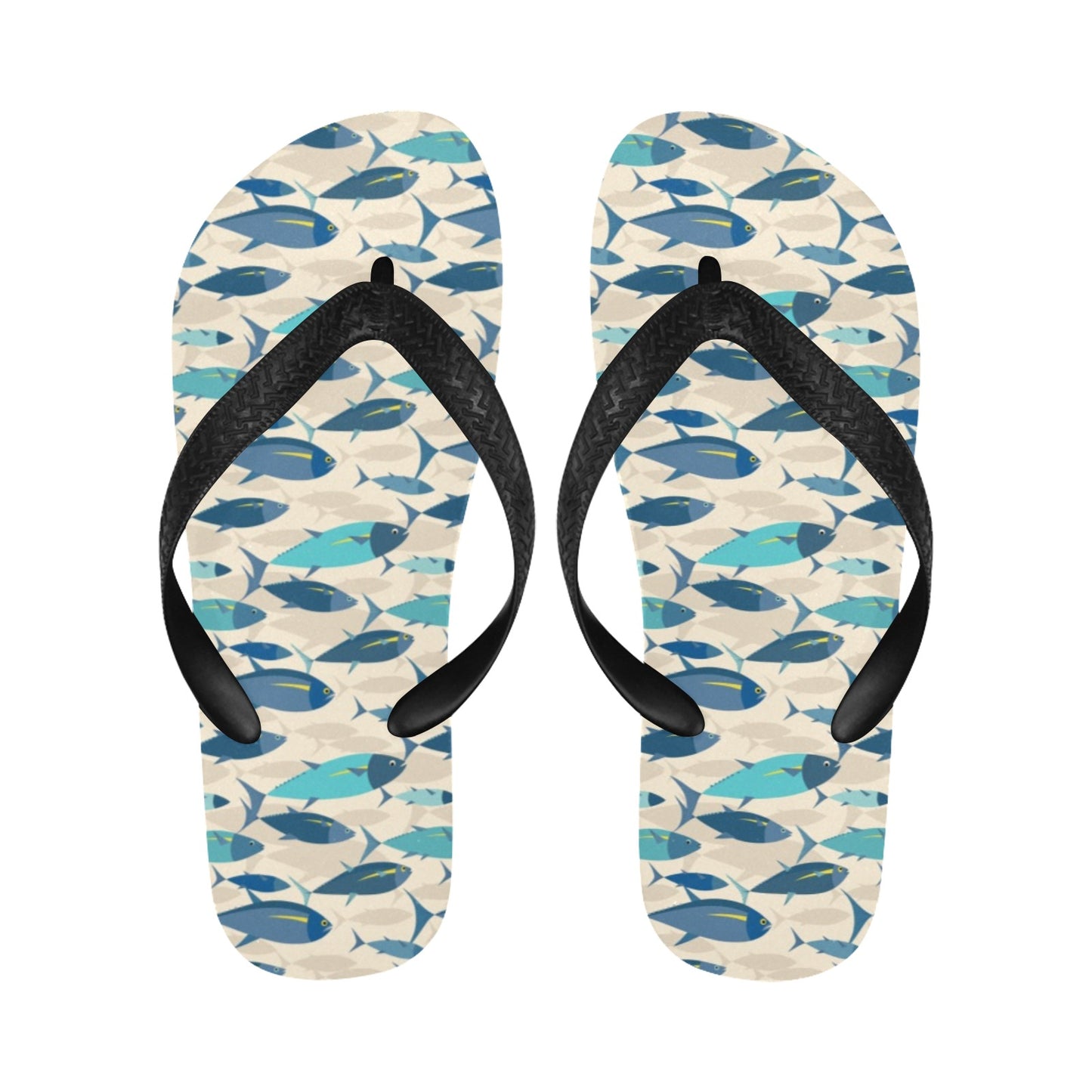 Tuna Fish Print Design LKS302 Flip Flops