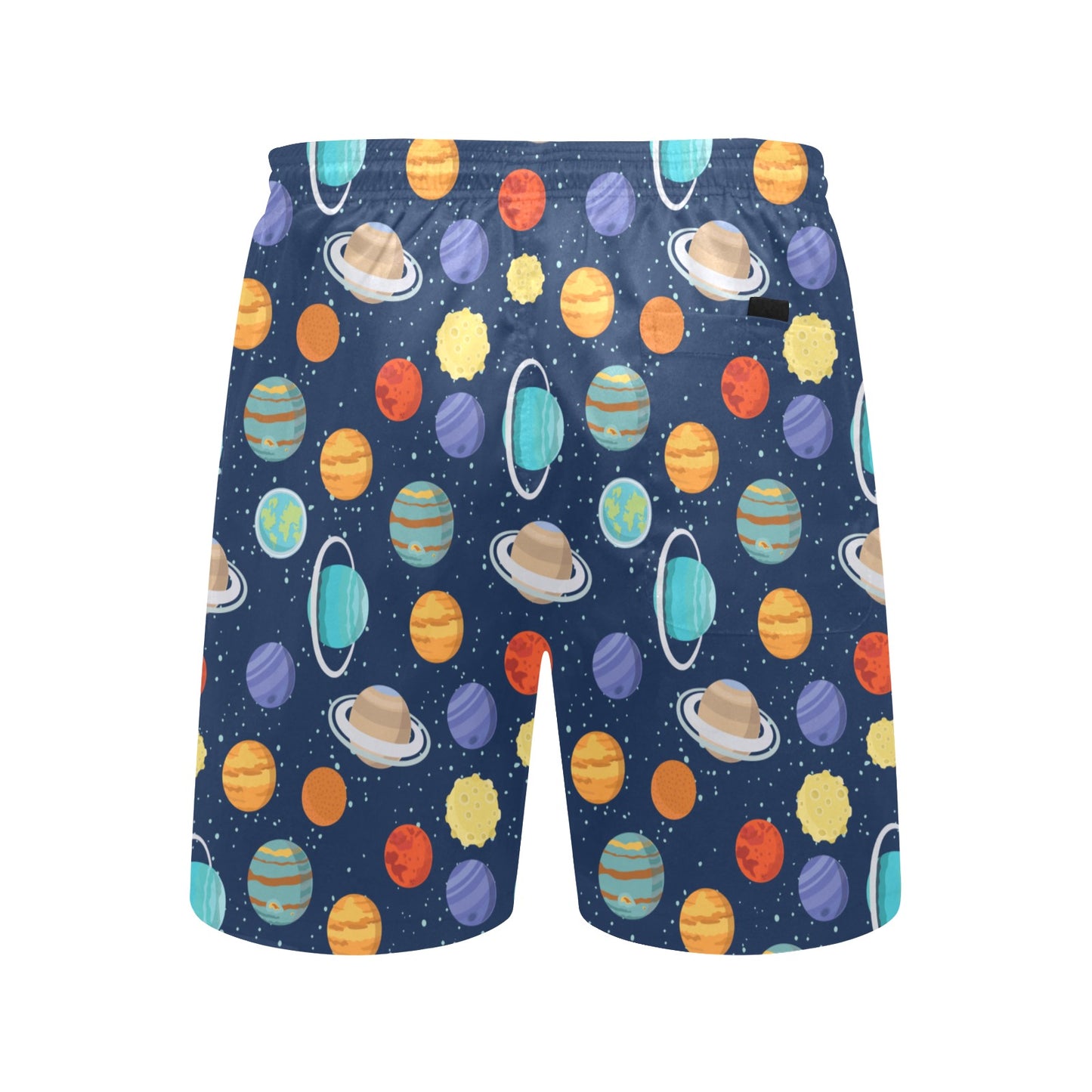 Planet With Star Print Design LKS303 Men's Swim Trunks Beach Shorts