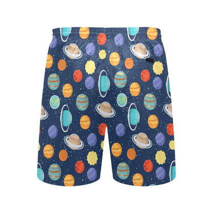 Planet With Star Print Design LKS303 Men's Swim Trunks Beach Shorts