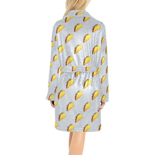 Taco Print Design LKS304 Women's Fleece Robe