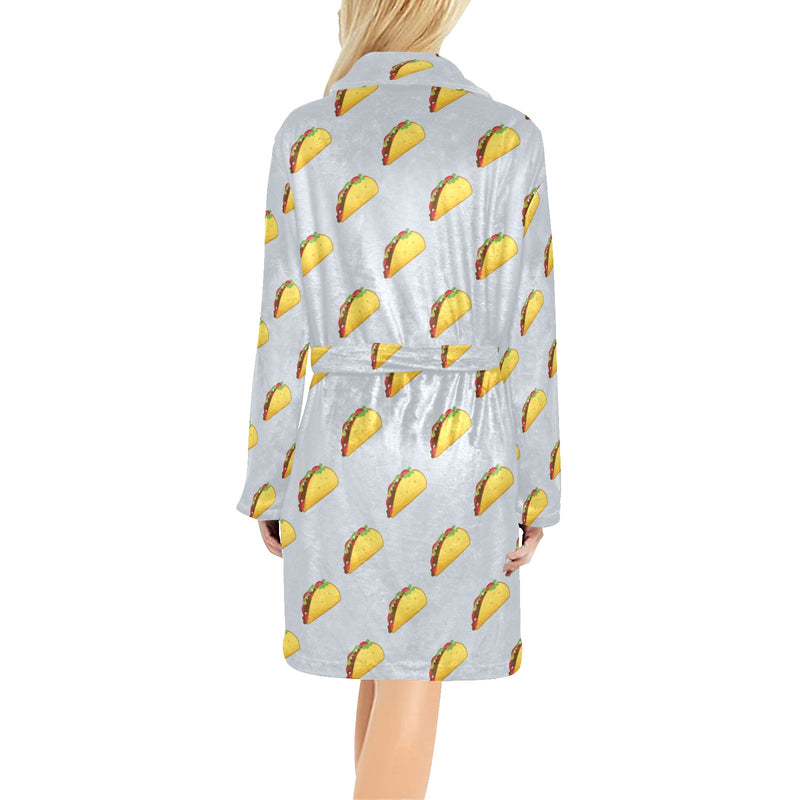 Taco Print Design LKS304 Women's Fleece Robe