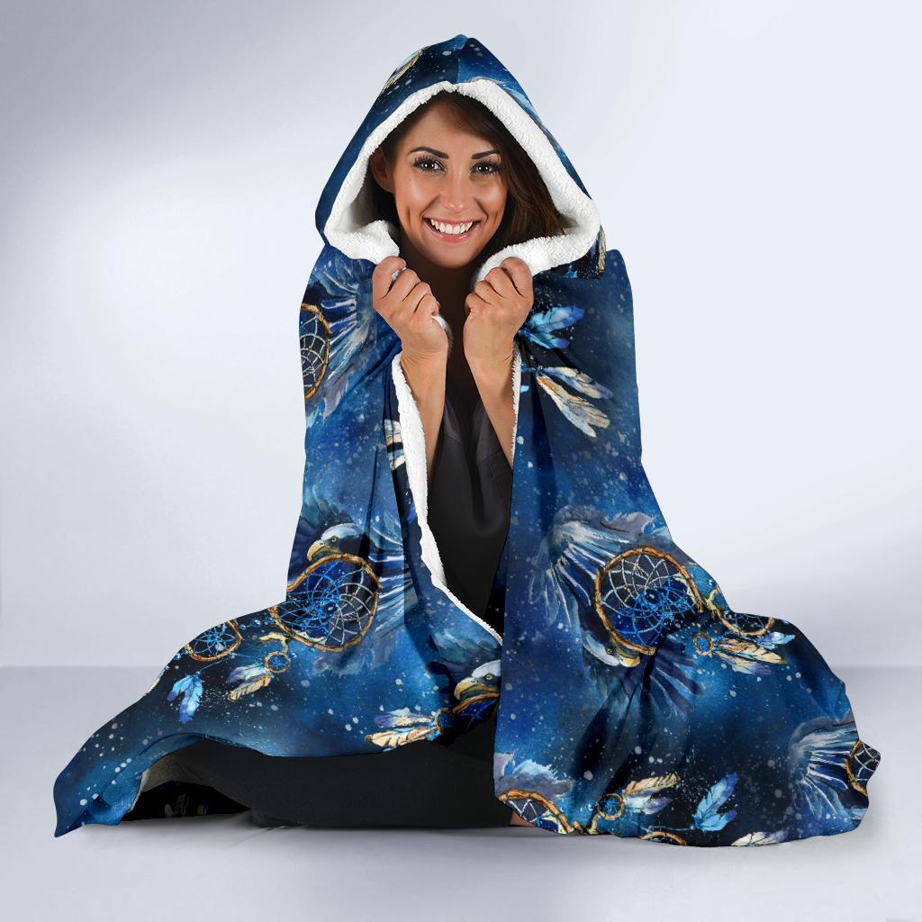 Eagles Dream Catcher Themed Hooded Blanket-JTAMIGO.COM
