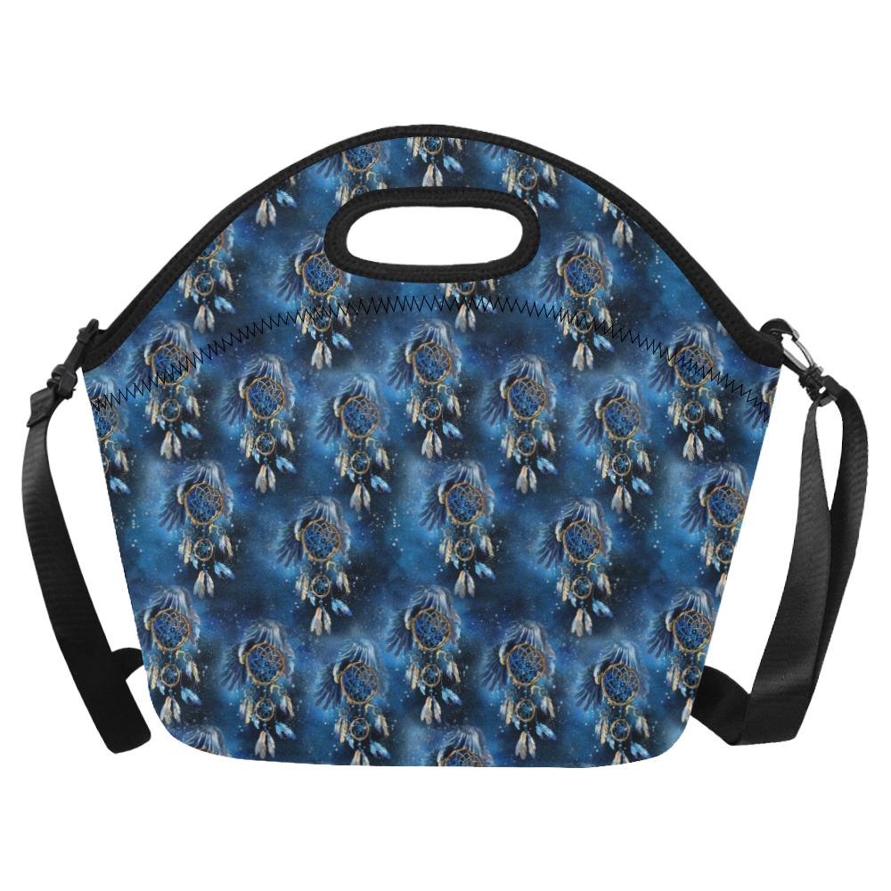 Eagles Dream Catcher Themed Neoprene Lunch Bag (Model 1669)(Large)-JTAMIGO.COM