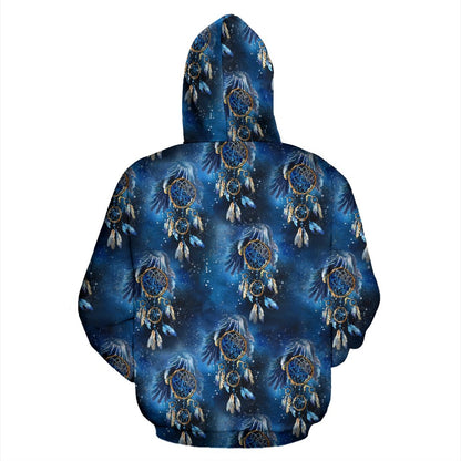 Eagles Dream Catcher Themed Pullover Hoodie