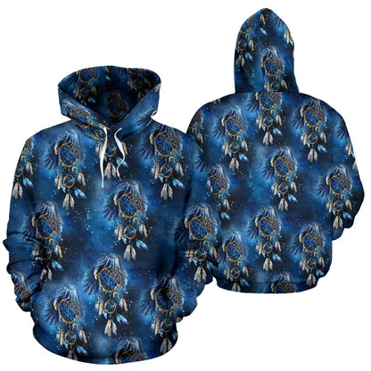 Eagles Dream Catcher Themed Pullover Hoodie