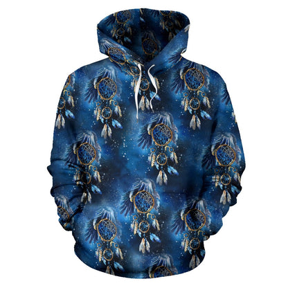 Eagles Dream Catcher Themed Pullover Hoodie