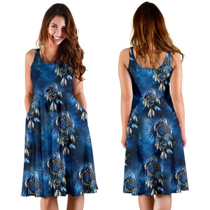Eagles Dream Catcher Themed Sleeveless Dress