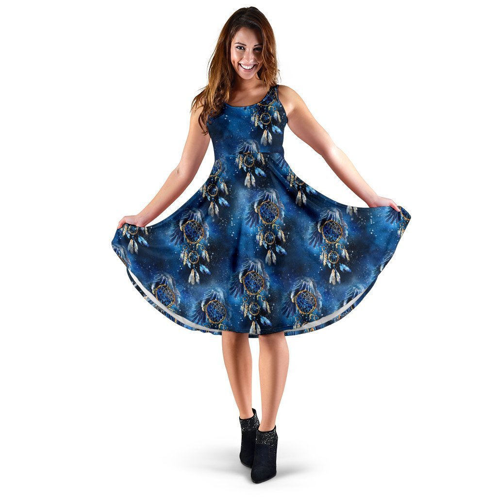 Eagles Dream Catcher Themed Sleeveless Dress