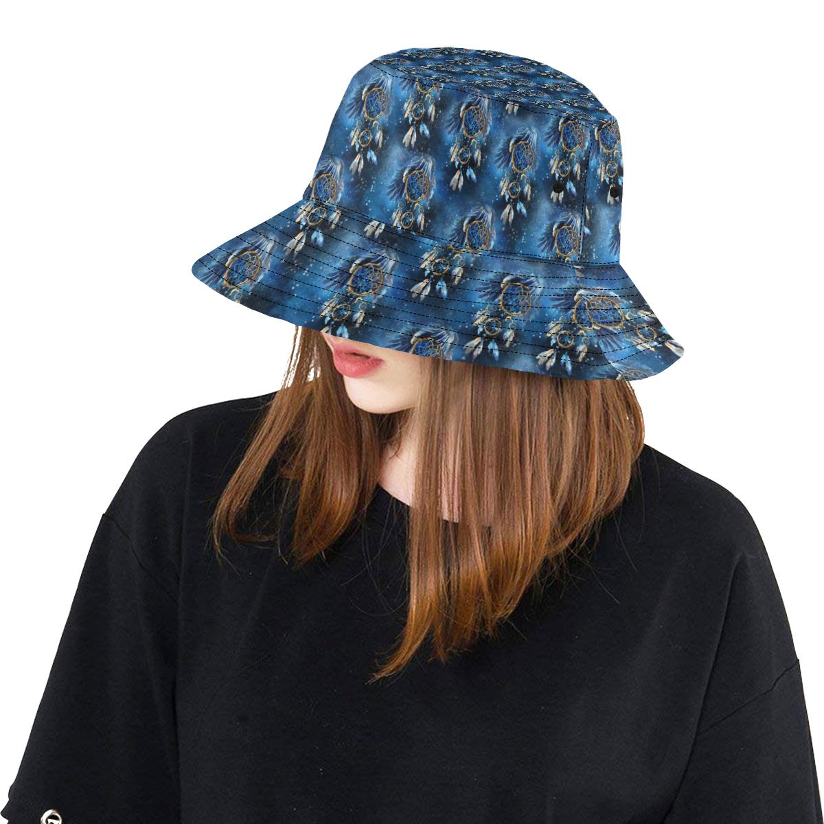 Eagles Dream Catcher Themed Unisex Bucket Hat