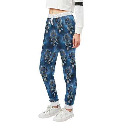 Eagles Dream Catcher Themed Unisex Casual Sweatpants (Model L11)-JTAMIGO.COM