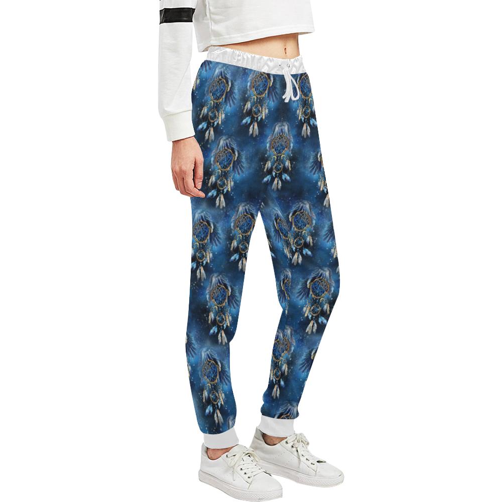 Eagles Dream Catcher Themed Unisex Casual Sweatpants (Model L11)-JTAMIGO.COM