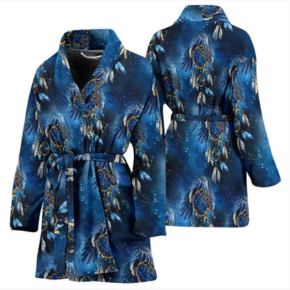 Eagles Dream Catcher Themed Women Bath Robe-JTAMIGO.COM