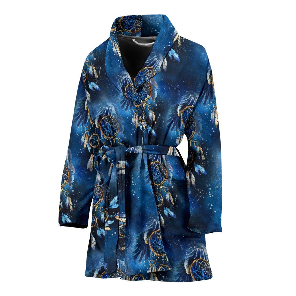 Eagles Dream Catcher Themed Women Bath Robe-JTAMIGO.COM