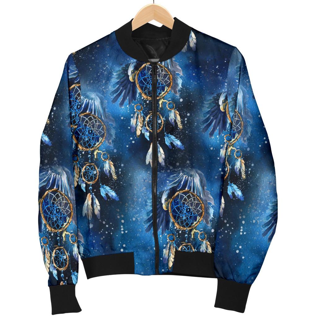 Eagles Dream Catcher Themed Women Casual Bomber Jacket