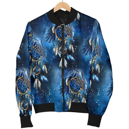 Eagles Dream Catcher Themed Women Casual Bomber Jacket