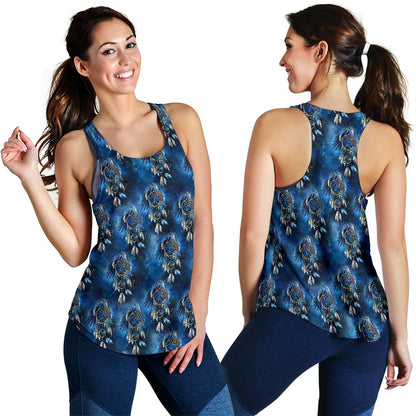 Eagles Dream Catcher Themed Women Racerback Tank Top