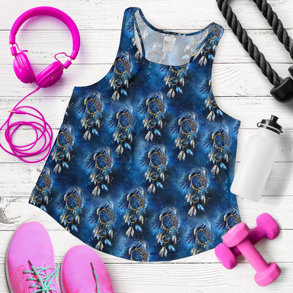 Eagles Dream Catcher Themed Women Racerback Tank Top