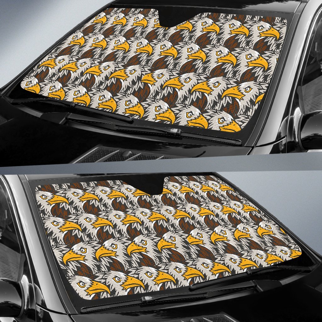 Eagles Head Pattern Car Sun Shade For Windshield