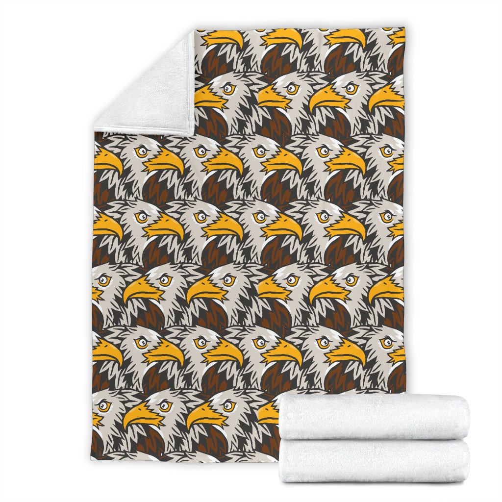 Eagles Head Pattern Fleece Blanket