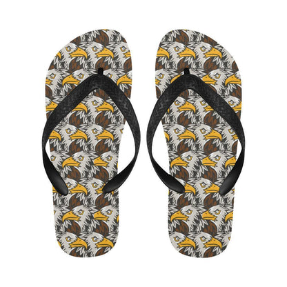 Eagles Head Pattern Flip Flops-JTAMIGO.COM