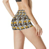 Eagles Head Pattern High Waisted Spandex Shorts-JTAMIGO.COM