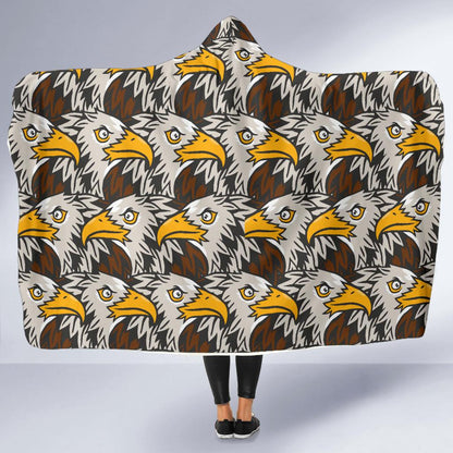 Eagles Head Pattern Hooded Blanket-JTAMIGO.COM