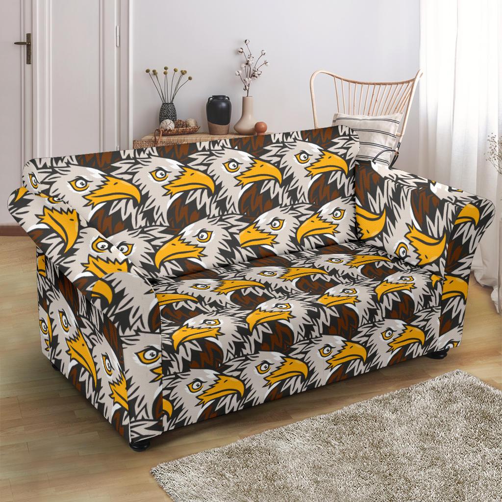 Eagles Head Pattern Loveseat Slipcover-JTAMIGO.COM