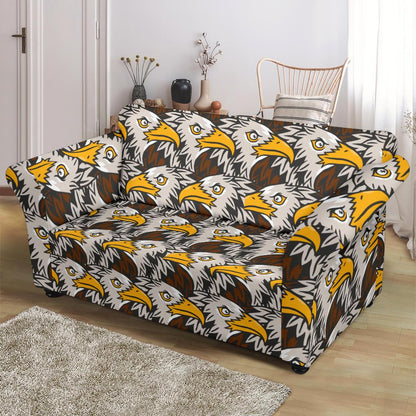 Eagles Head Pattern Loveseat Slipcover-JTAMIGO.COM