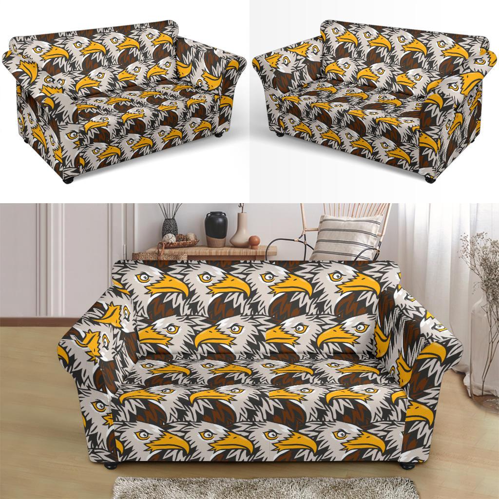 Eagles Head Pattern Loveseat Slipcover-JTAMIGO.COM