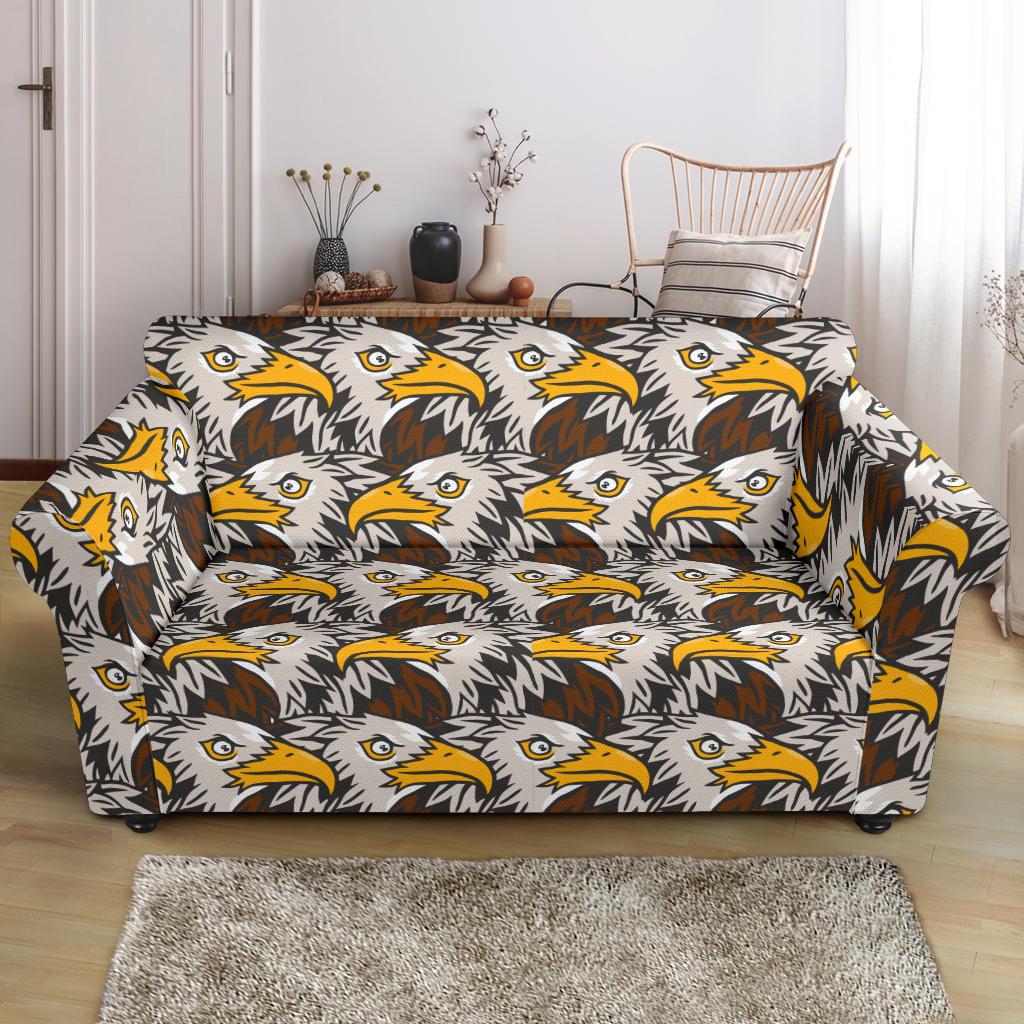 Eagles Head Pattern Loveseat Slipcover-JTAMIGO.COM