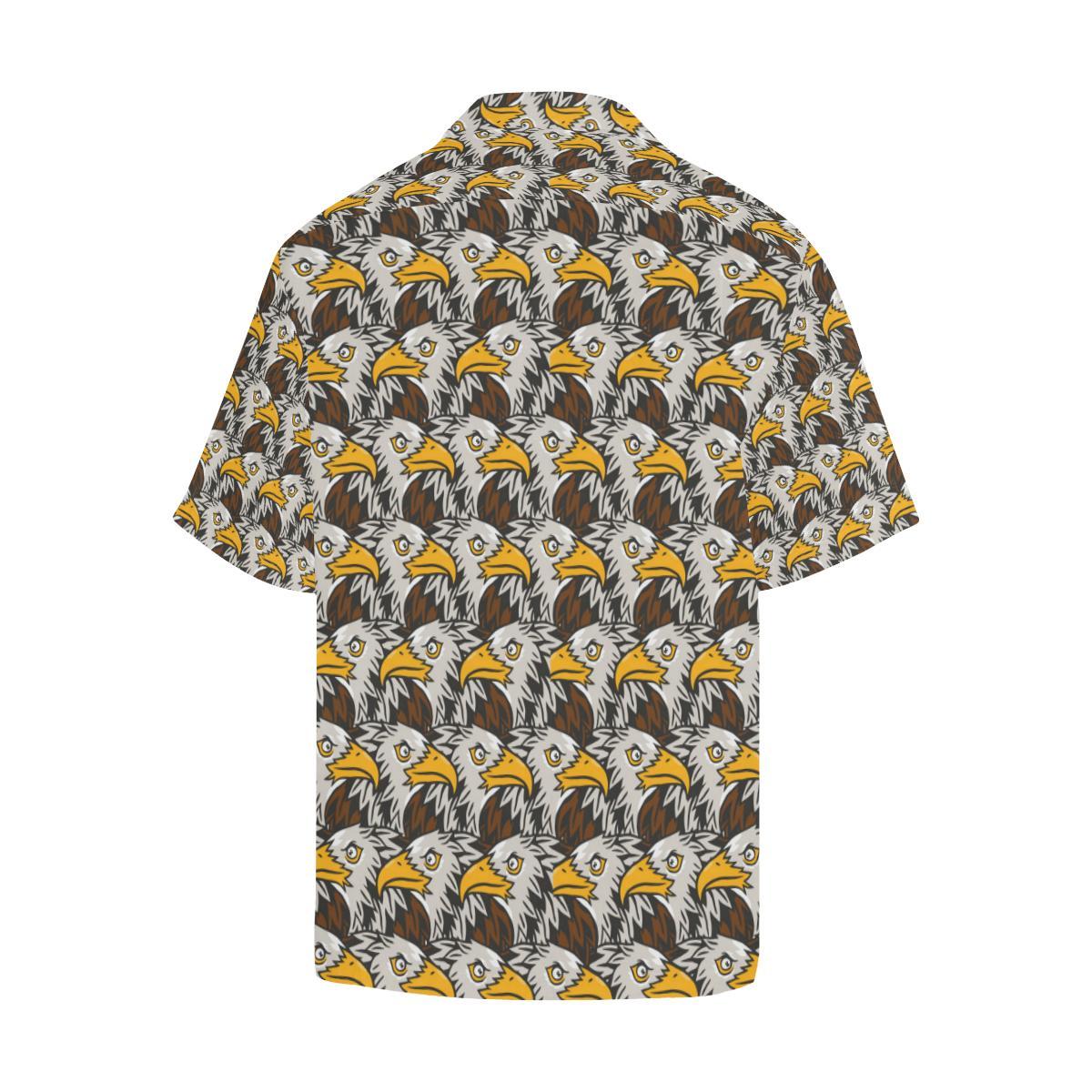 Eagles Head Pattern Men Aloha Hawaiian Shirt