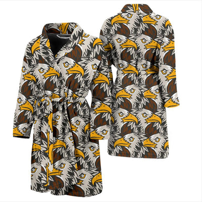 Eagles Head Pattern Men Bath Robe-JTAMIGO.COM