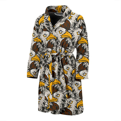 Eagles Head Pattern Men Bath Robe-JTAMIGO.COM