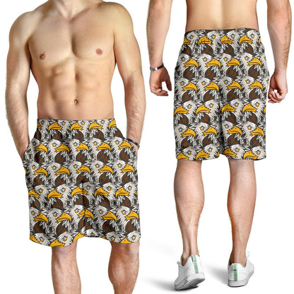 Eagles Head Pattern Mens Shorts-JTAMIGO.COM