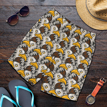 Eagles Head Pattern Mens Shorts-JTAMIGO.COM