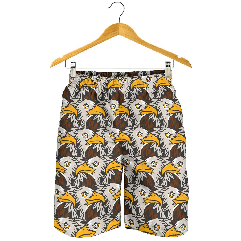 Eagles Head Pattern Mens Shorts-JTAMIGO.COM