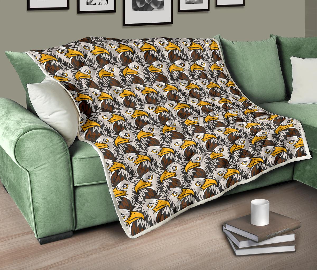 Eagles Head Pattern Premium Quilt-JTAMIGO.COM