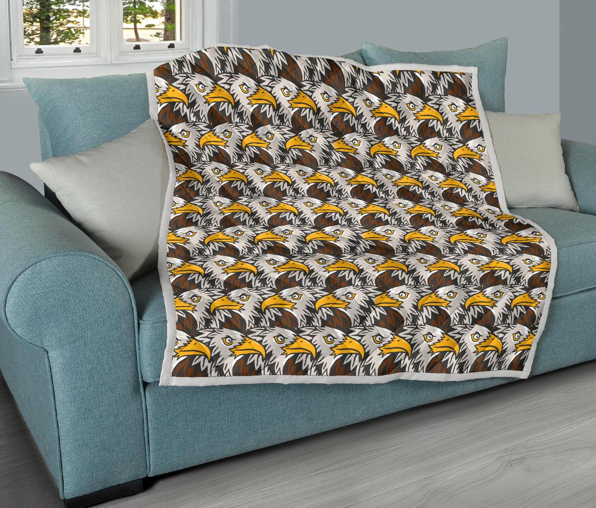 Eagles Head Pattern Premium Quilt-JTAMIGO.COM