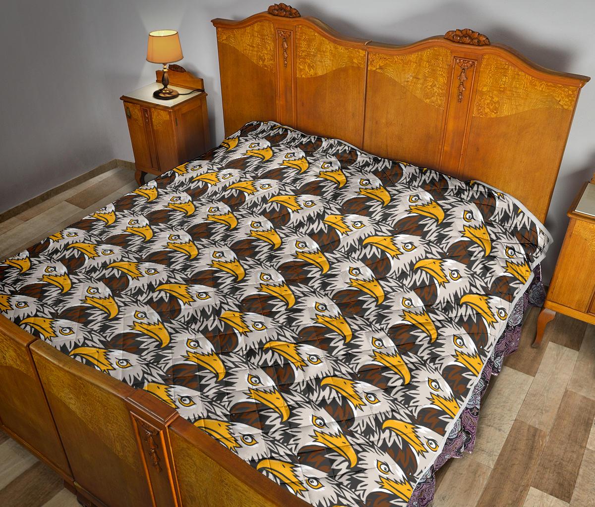 Eagles Head Pattern Premium Quilt-JTAMIGO.COM