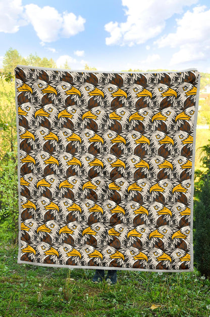 Eagles Head Pattern Premium Quilt-JTAMIGO.COM