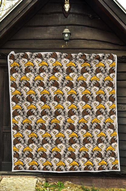 Eagles Head Pattern Premium Quilt-JTAMIGO.COM