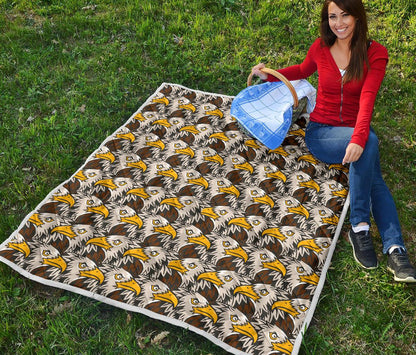 Eagles Head Pattern Premium Quilt-JTAMIGO.COM