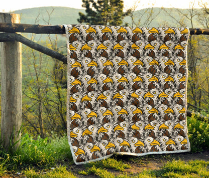 Eagles Head Pattern Premium Quilt-JTAMIGO.COM