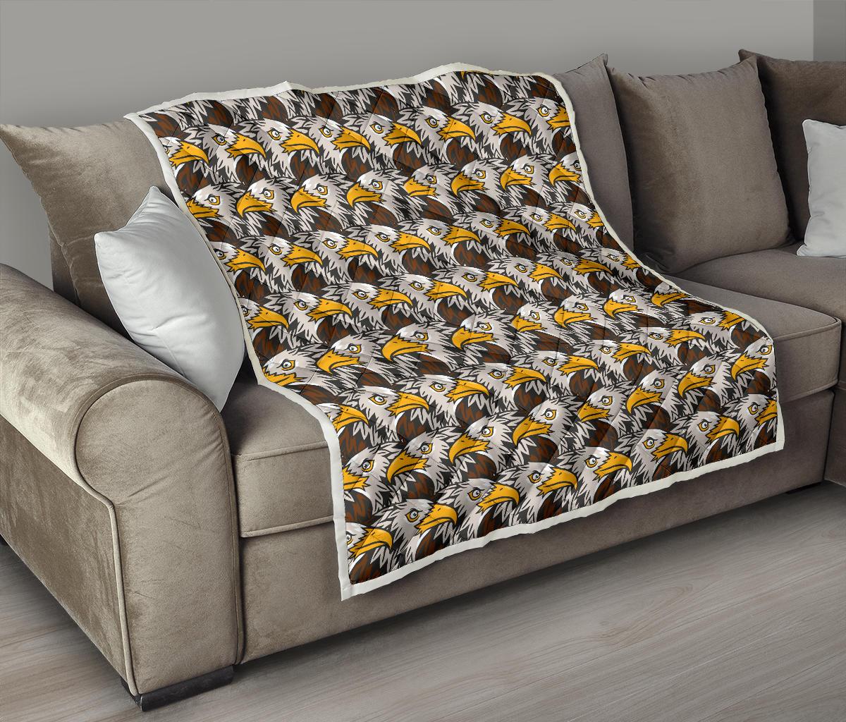 Eagles Head Pattern Premium Quilt-JTAMIGO.COM