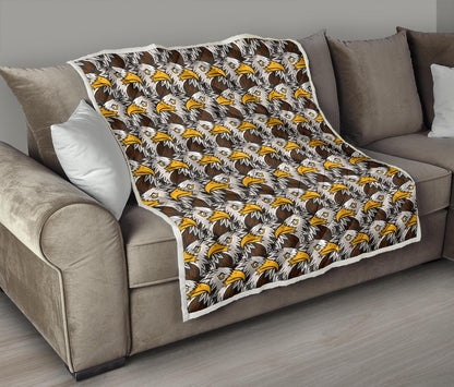 Eagles Head Pattern Premium Quilt-JTAMIGO.COM