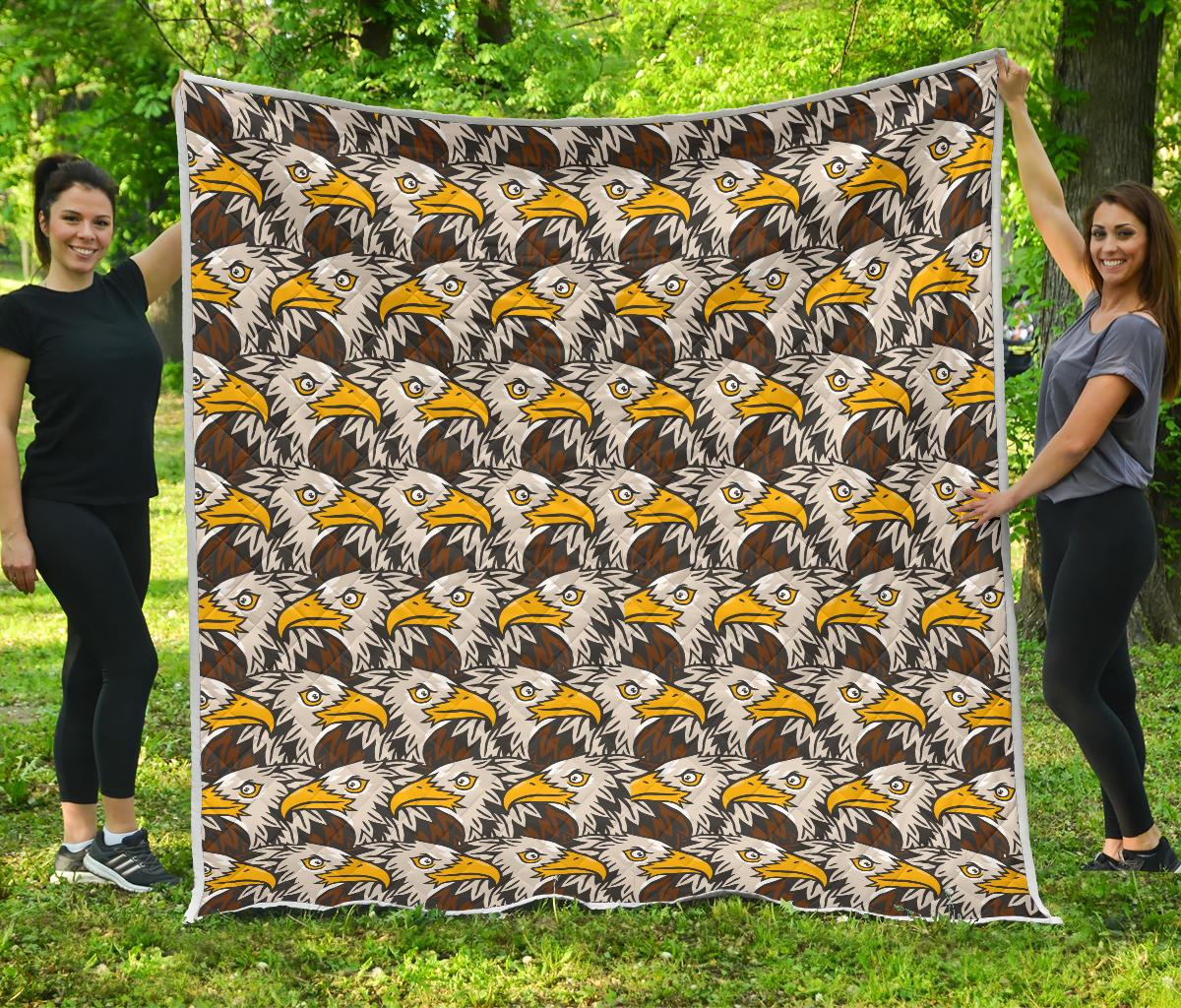Eagles Head Pattern Premium Quilt-JTAMIGO.COM